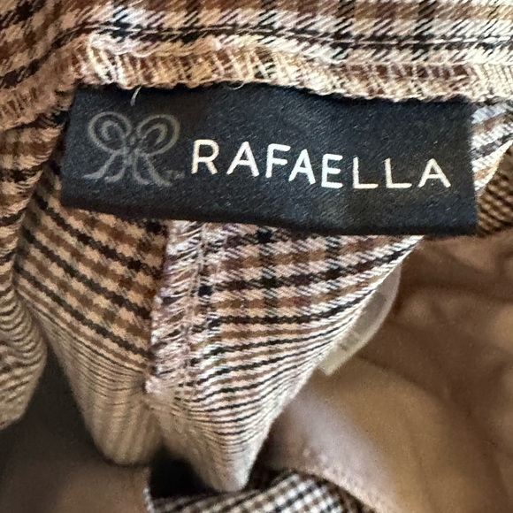 Rafaella women's Houndstooth Brown & Black Pants Size 12 - Picture 4 of 9